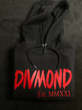 Load image into Gallery viewer, Black "Divmond Est. 2021" Hoodie (Red)