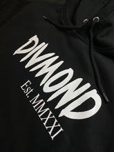 Load image into Gallery viewer, Black "Divmond Est. 2021" Hoodie (White)